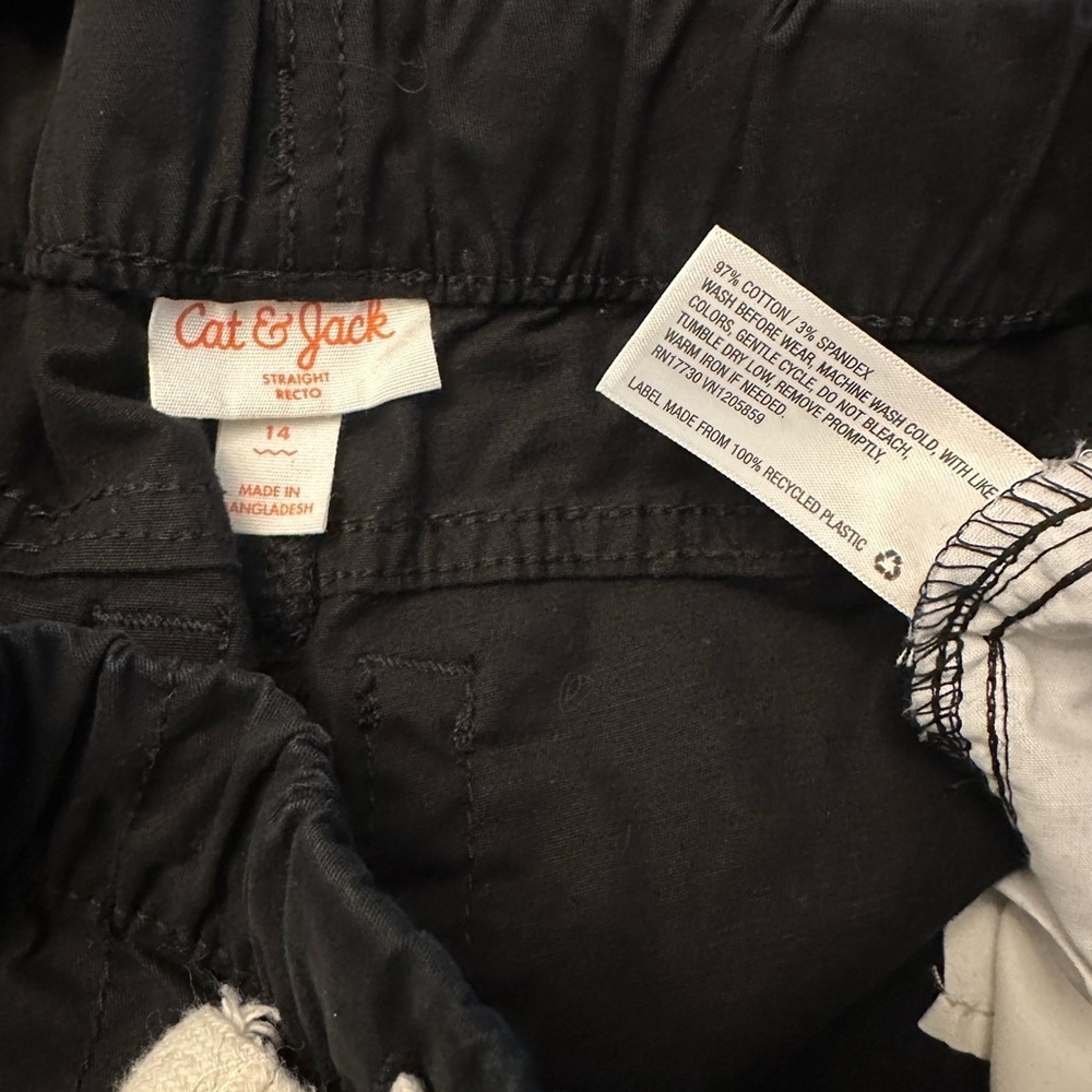 Cat & Jack Boys 14 Straight Jeans Stretch & Boys 14 Straight Black Pants- BUNDLE - Picture 11 of 11